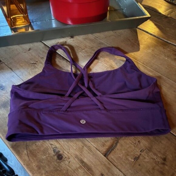 Lululemon Energy Longline Sports Bra in a deep Plum Size 14 - Picture 3 of 3